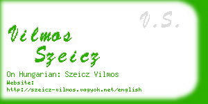 vilmos szeicz business card